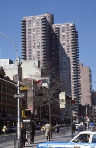 E. 86th St. at 2nd Ave. looking towards 3rd Ave., NYC, April 1986             